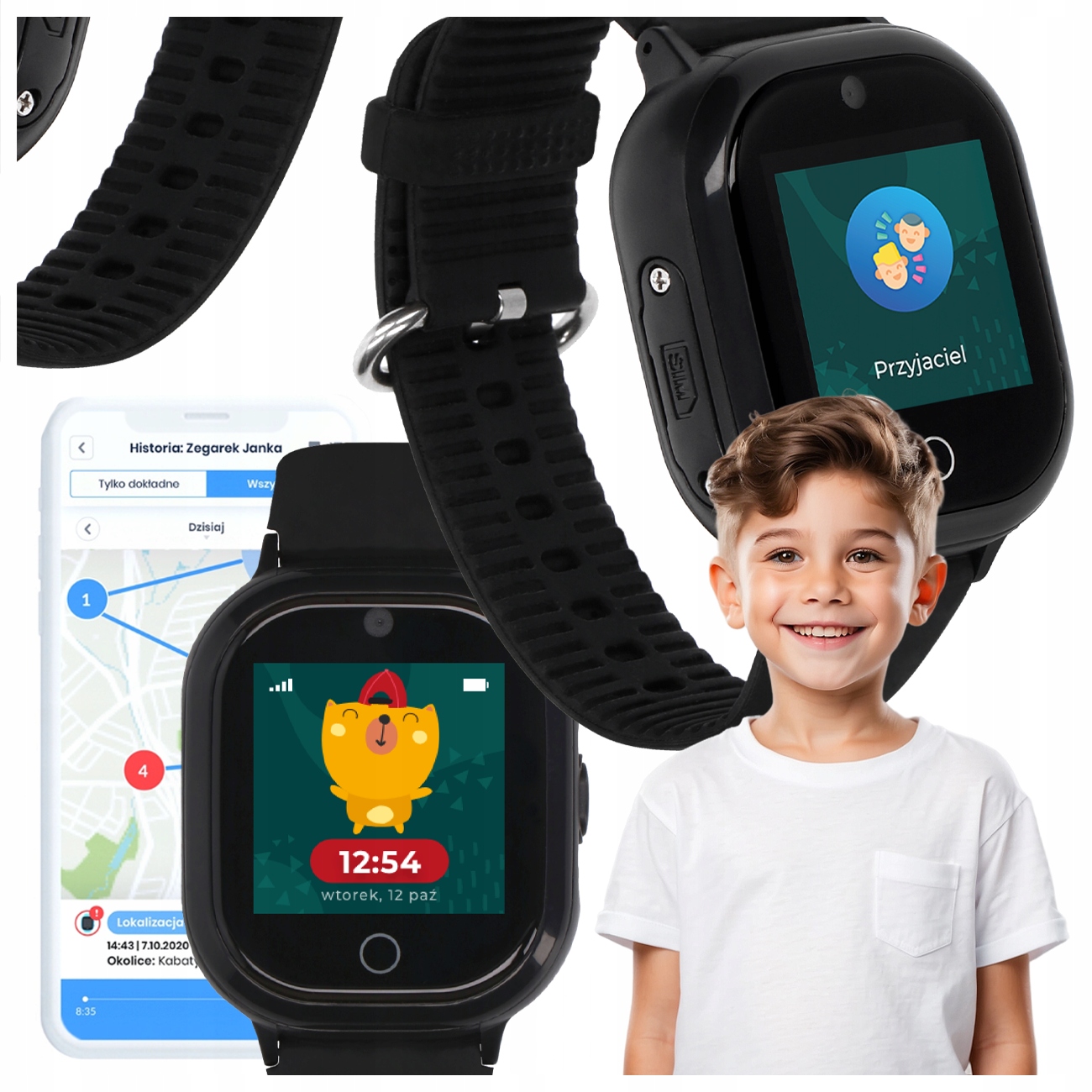 Smartwatch Zegarek Dla Dzieci Lokalizator Gps Funkcja Sos