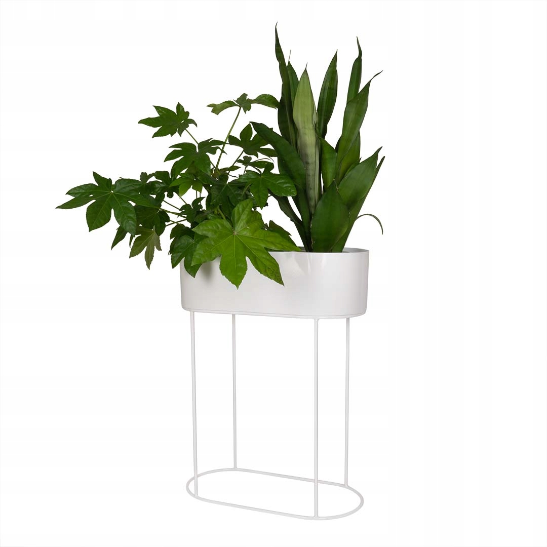 Držiak Na Kvetináč Benjamin kovový stojan na rastliny, biely