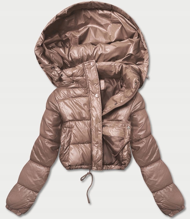 Krátká Dámská Péřová Bunda 3831 J.bronz XXL (44)