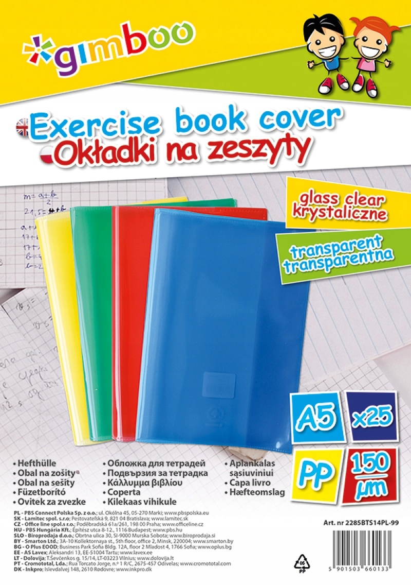 

Okładka na zeszyt krystaliczna A5 mix 25szt