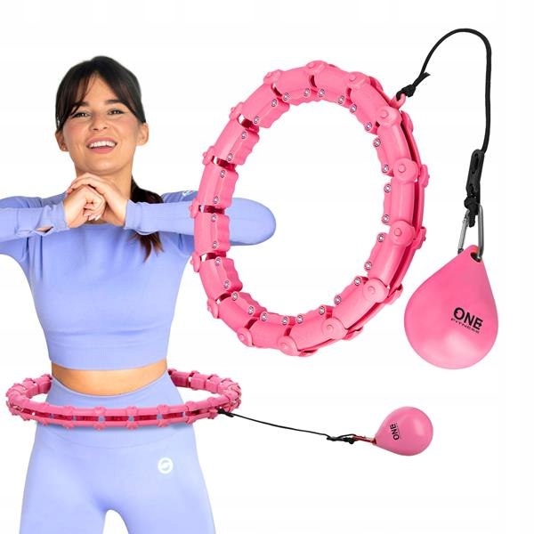 Hula Hop Obręcz Do Ćwiczeń Z Wypustkami I Obciążnikiem One Fitness Róż