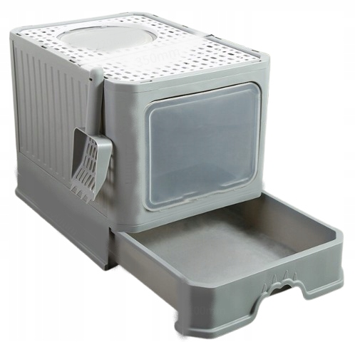 Kočičí Toaleta Krytá Pro Kočky 38x40x50 cm Šedá