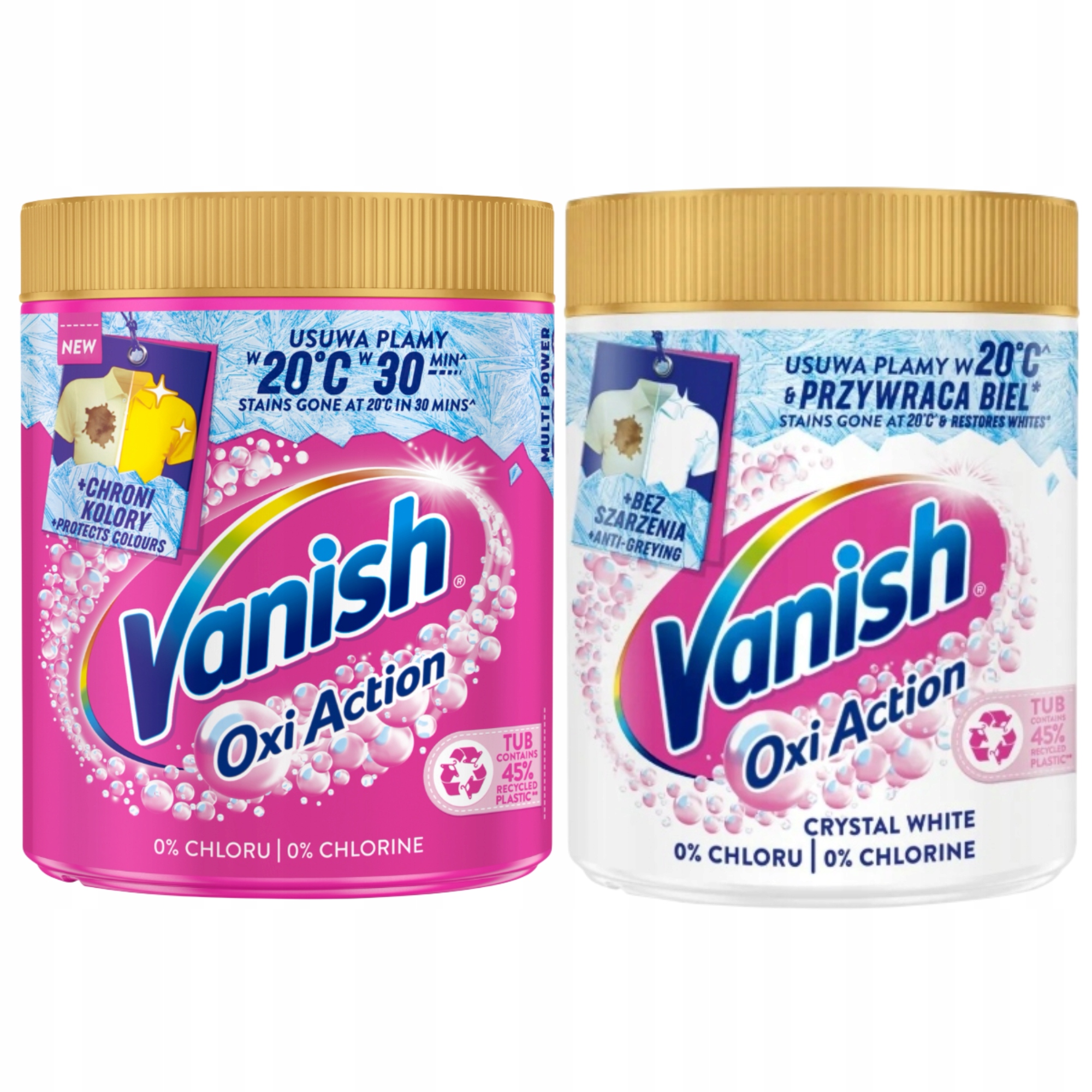 Levně Vanisch Odstraňovač skvrn na barvy a bílé barvy 2x970g Oxi Action Set