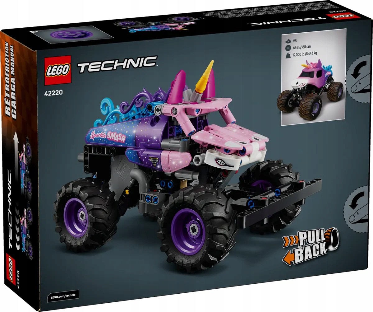 42220 Lego Technic Monster Jam Sparkle Smash s pohonem typu pull-back