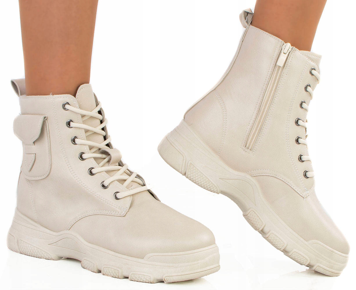 

Botki Czarne Na Platformie Ocieplane Sneakersy 39