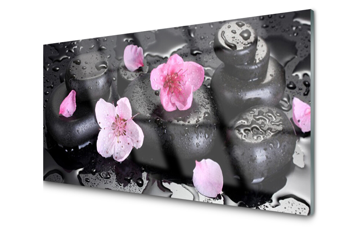 

Panel szklany Płytka Dekor Kwiat 120x60 + Klej