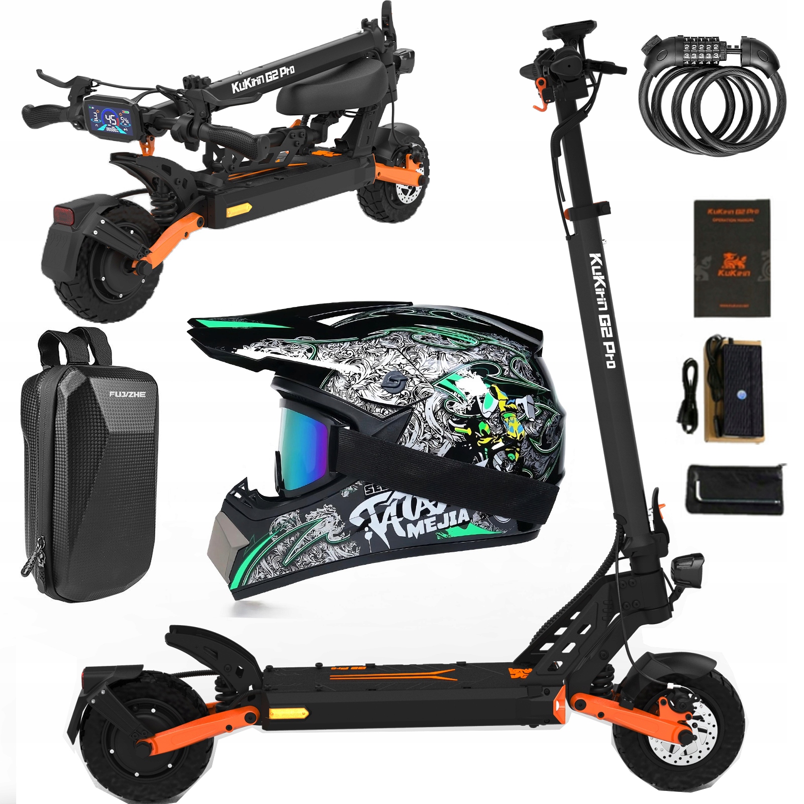 Kukirin G2 Pro Elektrická Koloběžka 1000W 48V 15,6Ah, Max. Rychlost 45 km/h, Dojezd 58 km, 9" Kola, Model 2026, Pro Dospělé