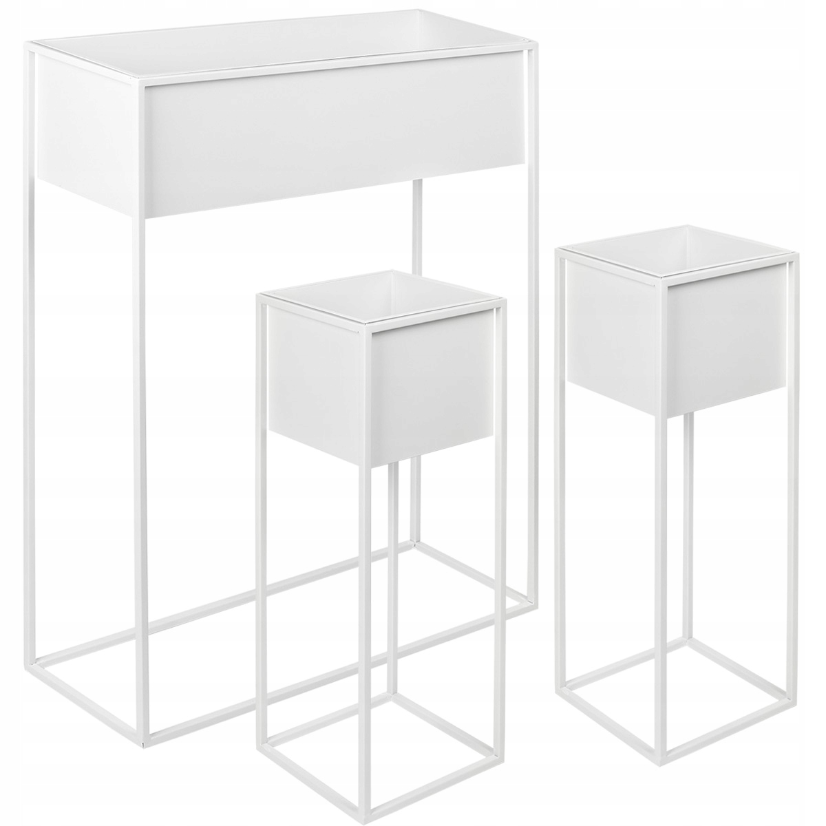 

Donice Metalowe Kwietnik Zielnik Loft Zestaw 3 Szt