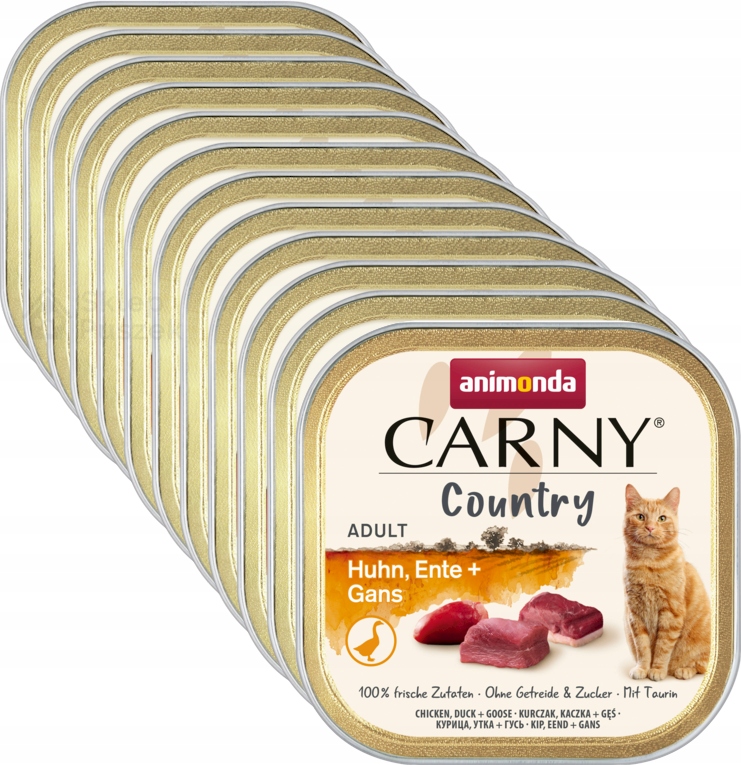 Levně Animonda Kočka Carny Country šála Set 16x100g – Kuře Kachna Husa