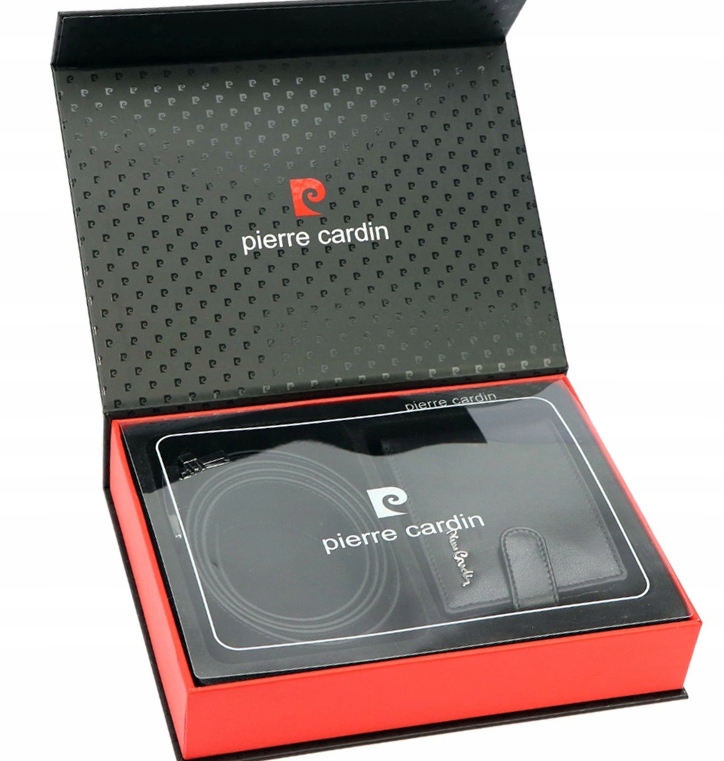 Kožený set Pierre Cardin pánský pásek 120 cm oboustranný peněženka Dárek