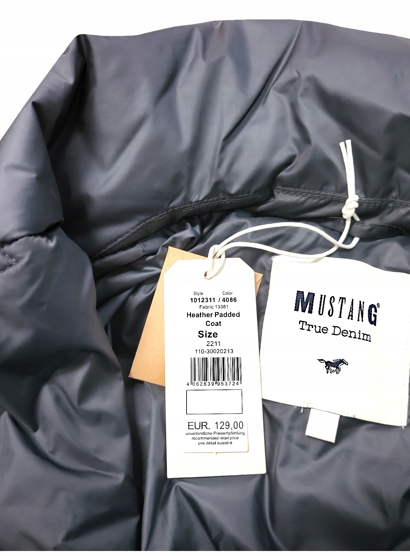 PŁASZCZ DAMSKI PIKOWANY MUSTANG SZARY HEATHER L Rozmiar L