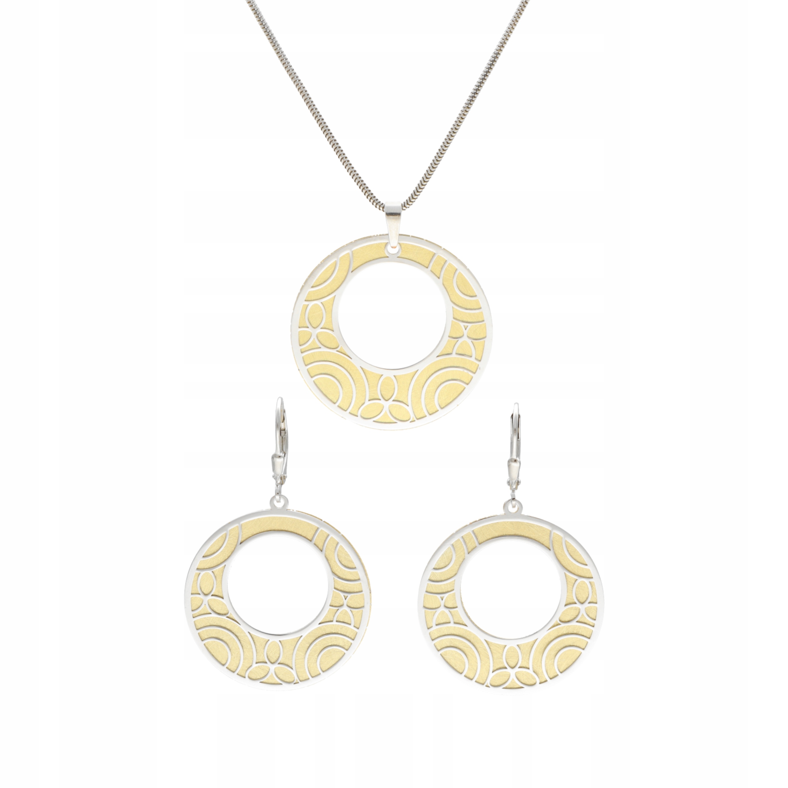 Komplet kulatý stříbro, pozlacený