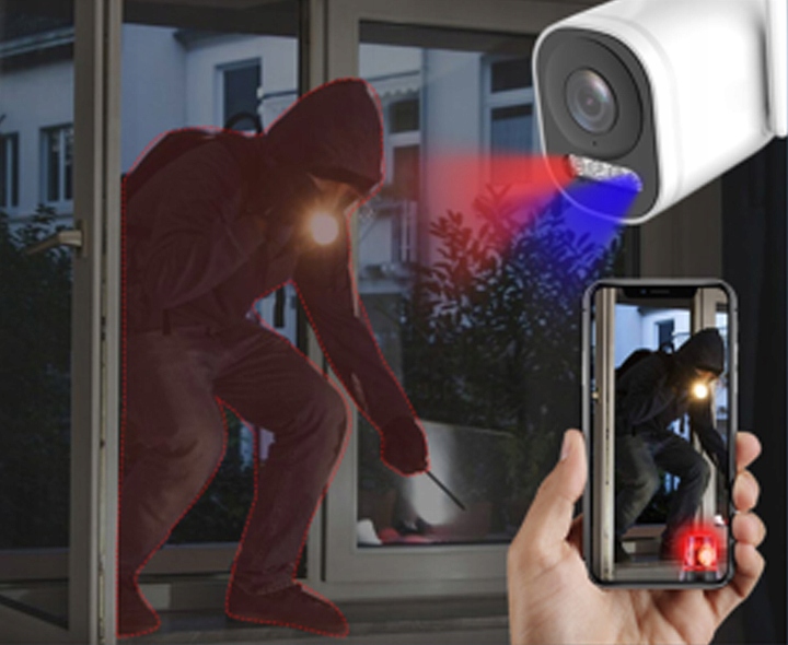 ZESTAW KAMER WIFI 5MPx MONITORING DOMU FIRMY IP66 BLOW z dyskiem 1TB Stan opakowania oryginalne