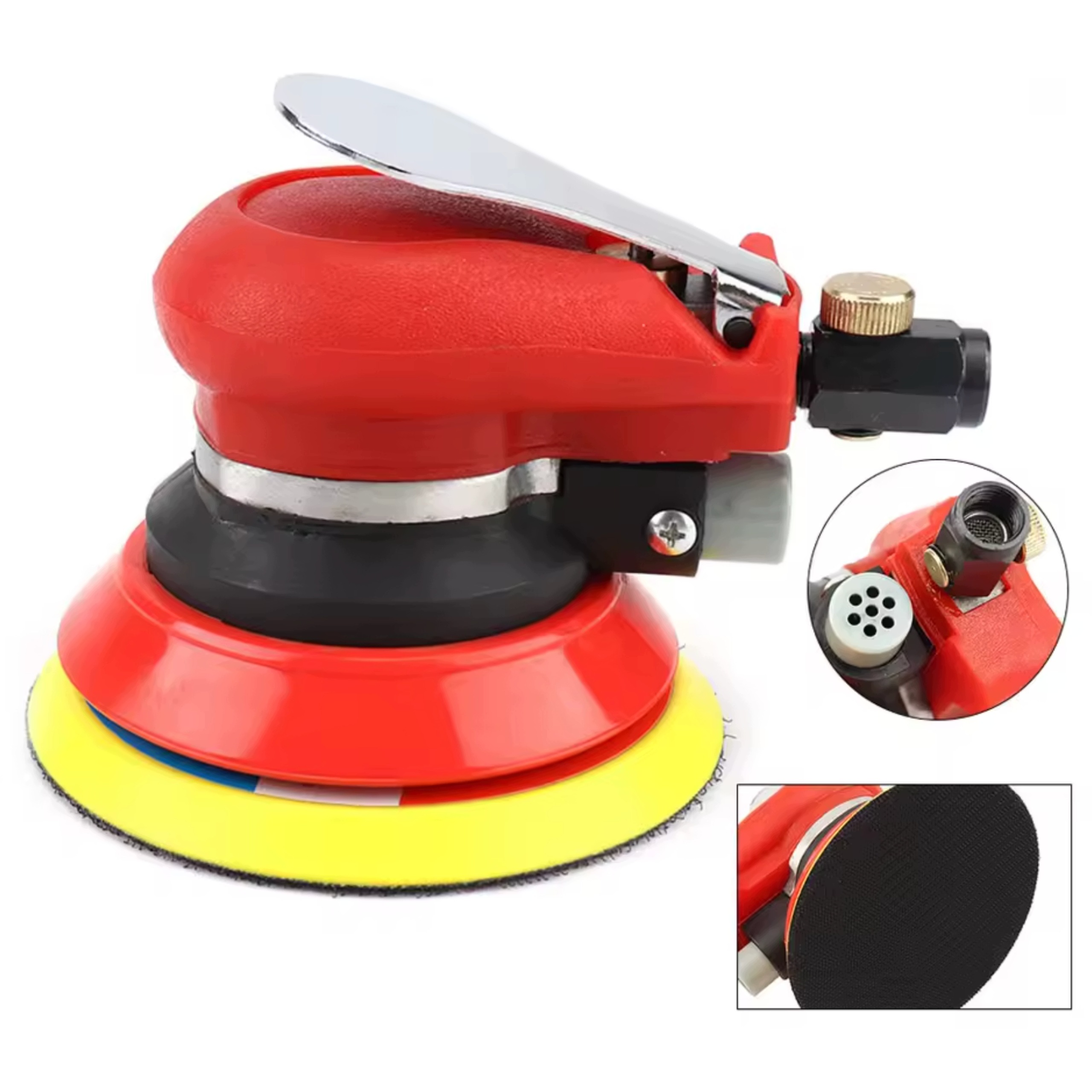 Pneumatická bruska 150 mm Oscilační 12000 Rpm pro dřevo a kov laku