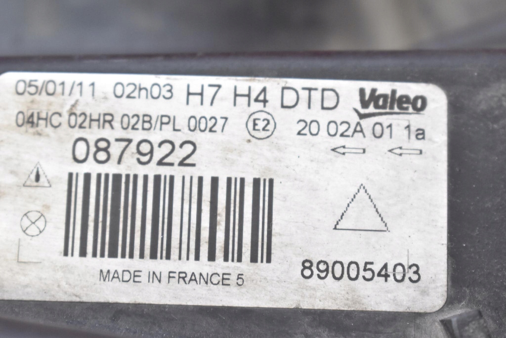 REFLEKTOR right light front EU 89005403 CITROEN C5 1 and 01-04