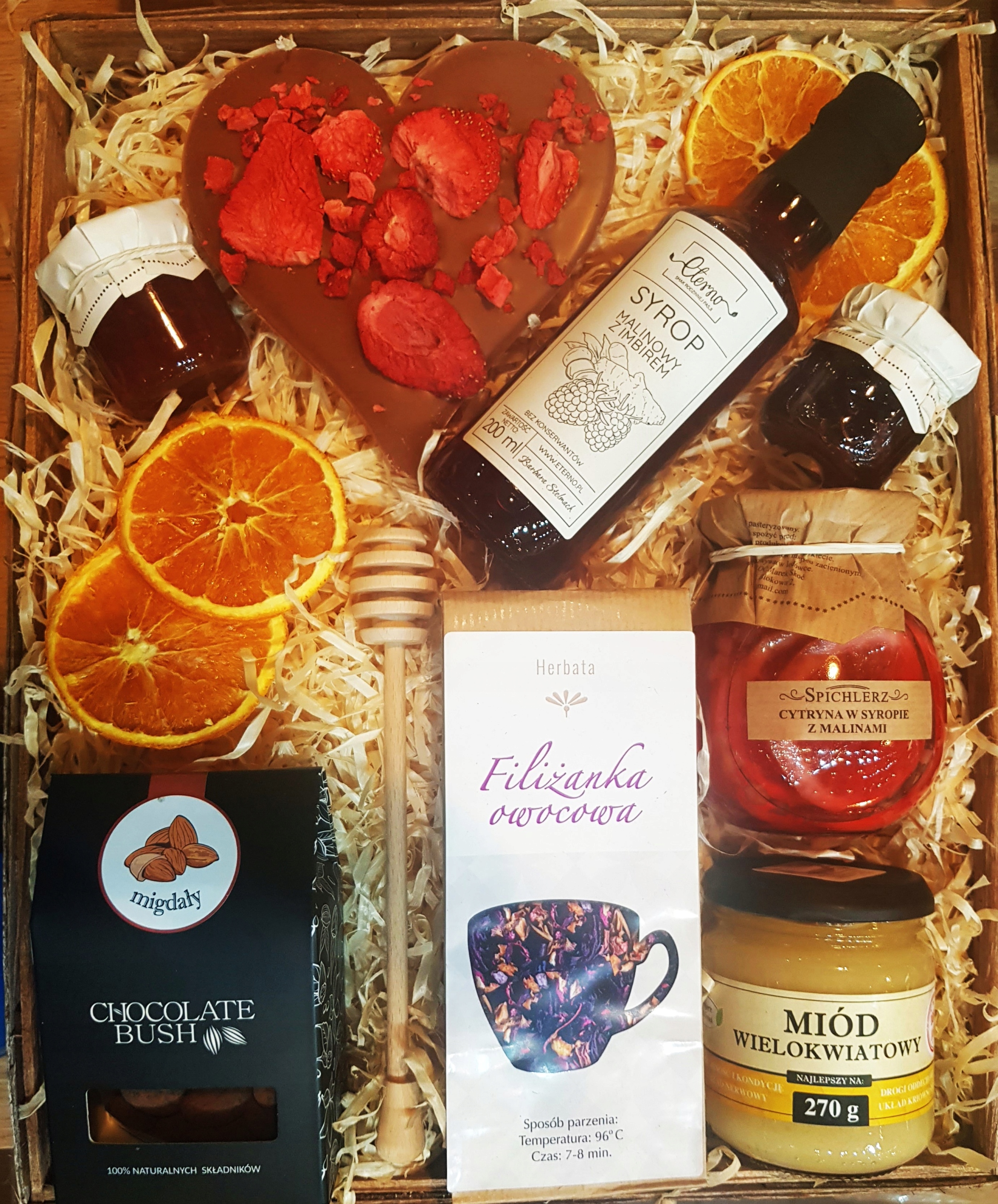 DUŻY KOSZ PREZENTOWY PREZENT CZEKOLADY PRZETWORY