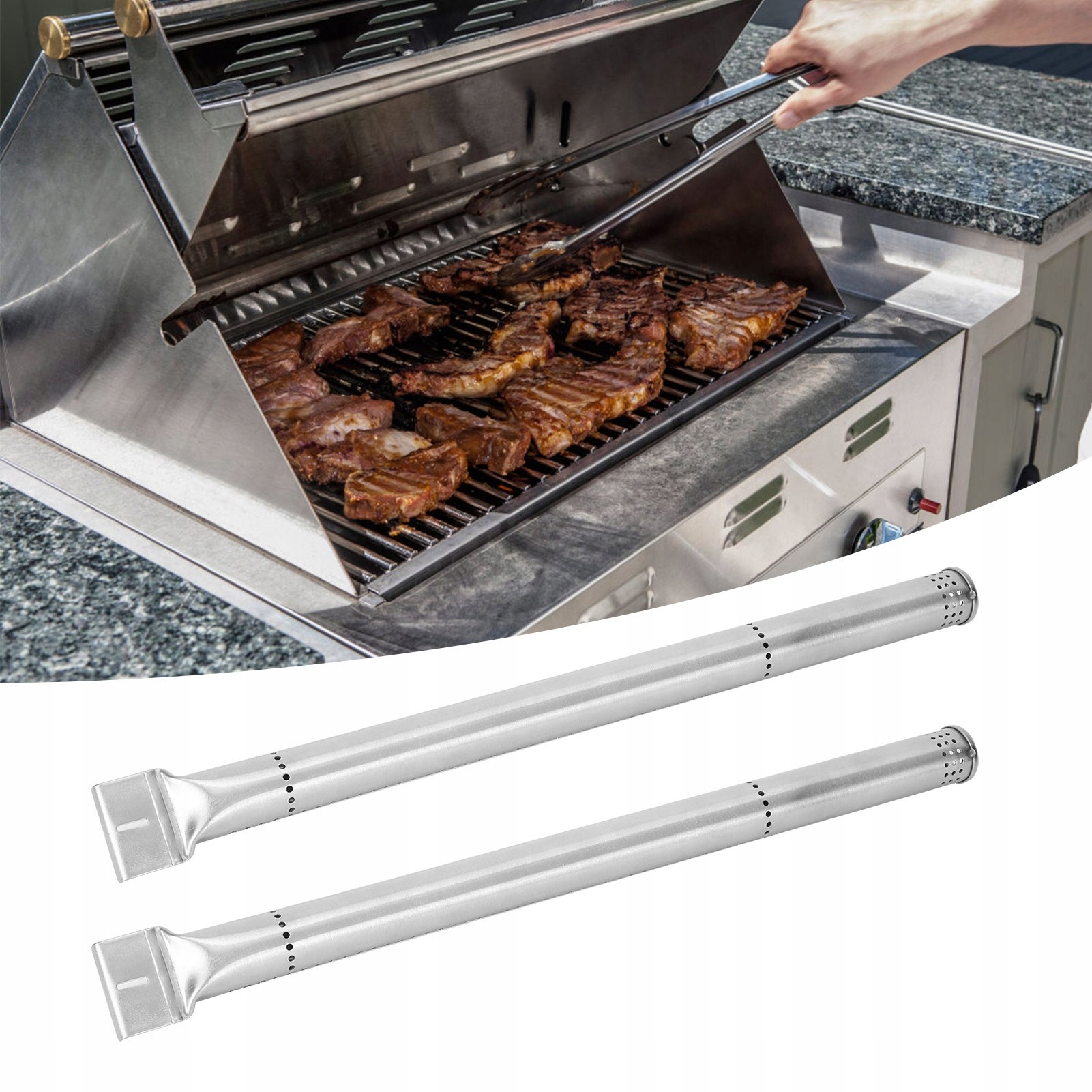 2X PALNIKI RUROWE DO GRILLA PIEC PALNIKOWY 40CM Liczba sztuk w opakowaniu 2