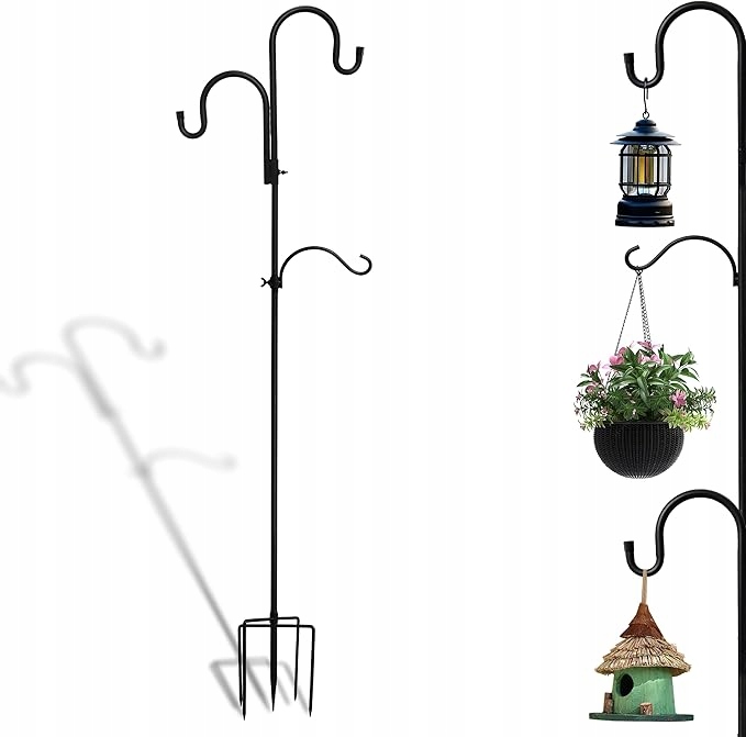 Odolný zahradní pastýřský hák 180 cm s dvojitou hlavou