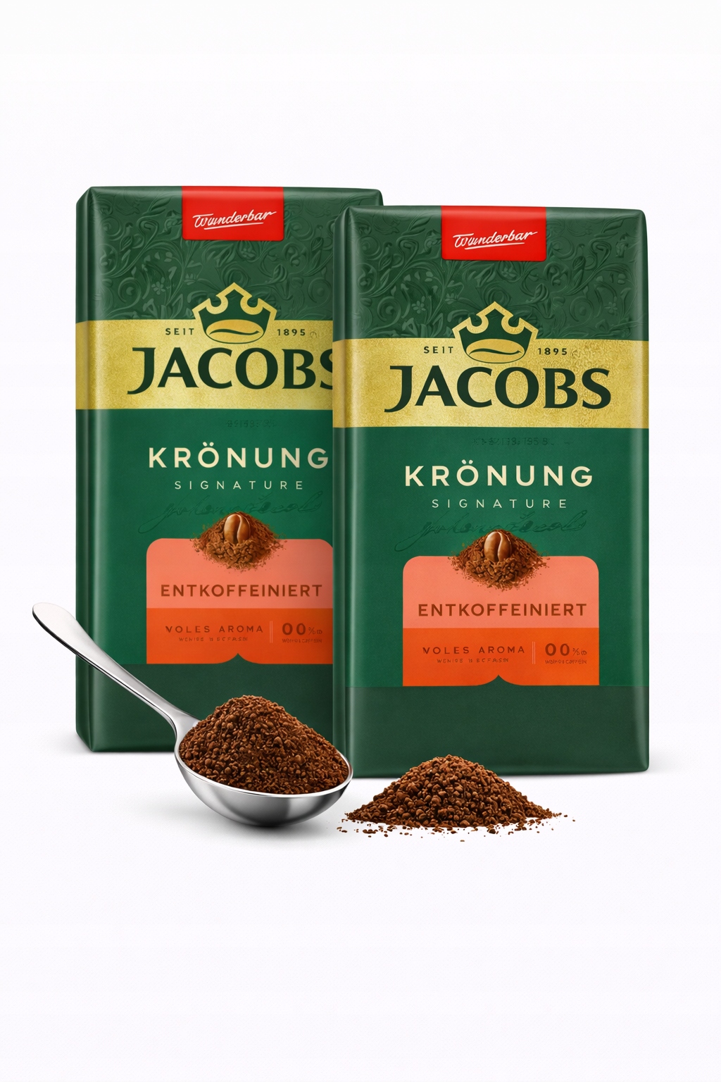 Levně Mletá káva Jacobs Kronung Decaf 500 g bez kofeinu, aromatická