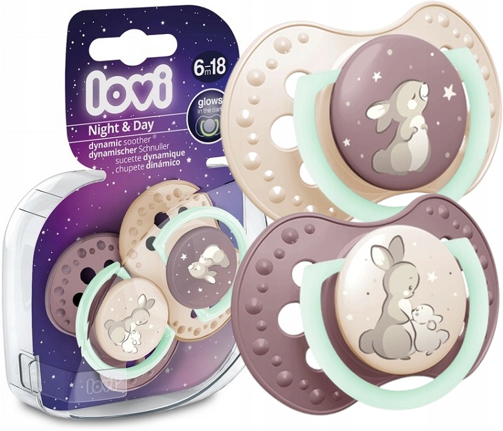 LOVI SMOCZEK DYNAMICZNY USPOKAJAJĄCY 6-18 m ŚWIECI W CIEMNOŚCI 2szt