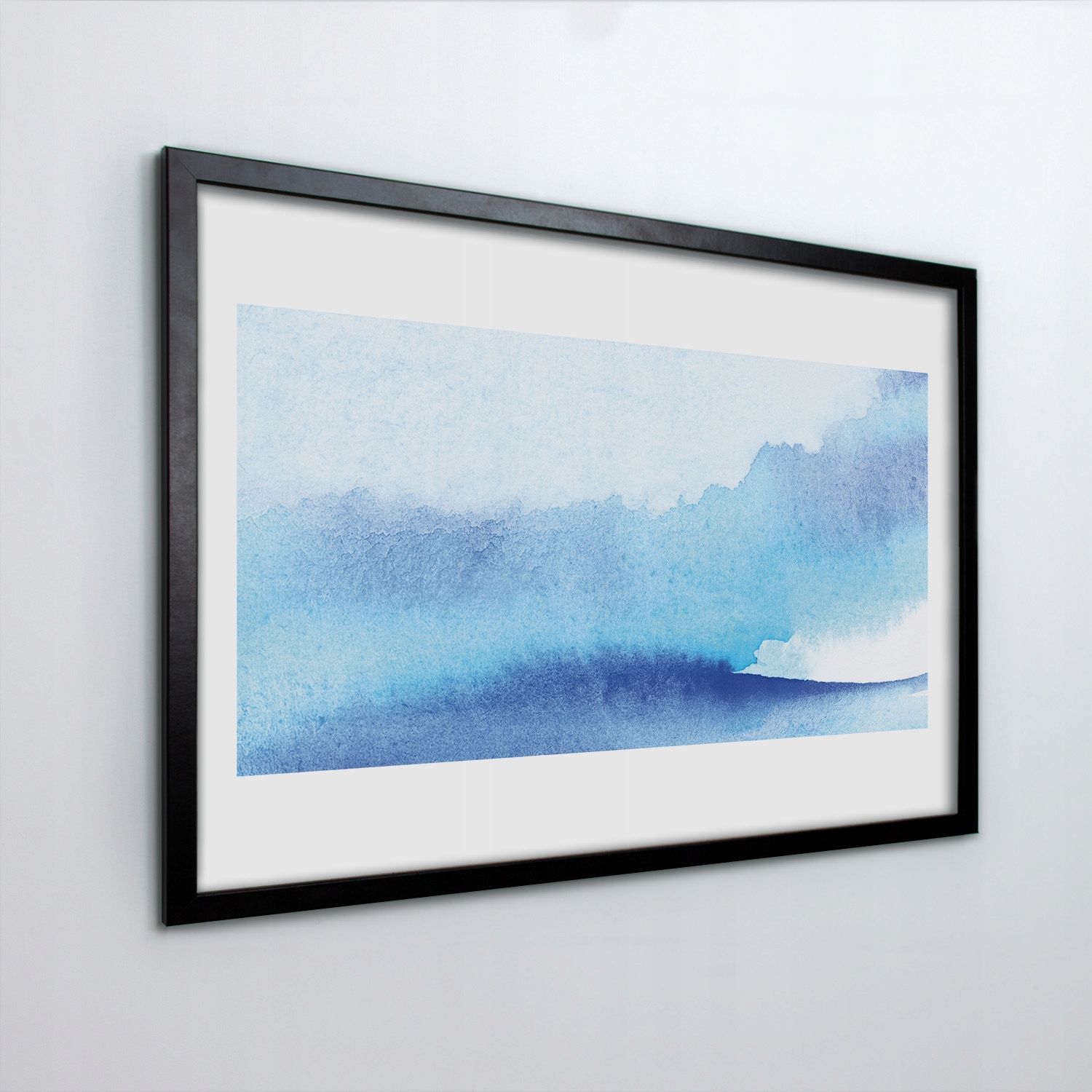 Fotoobraz v rámu Modrý akvarel 60x40 cm