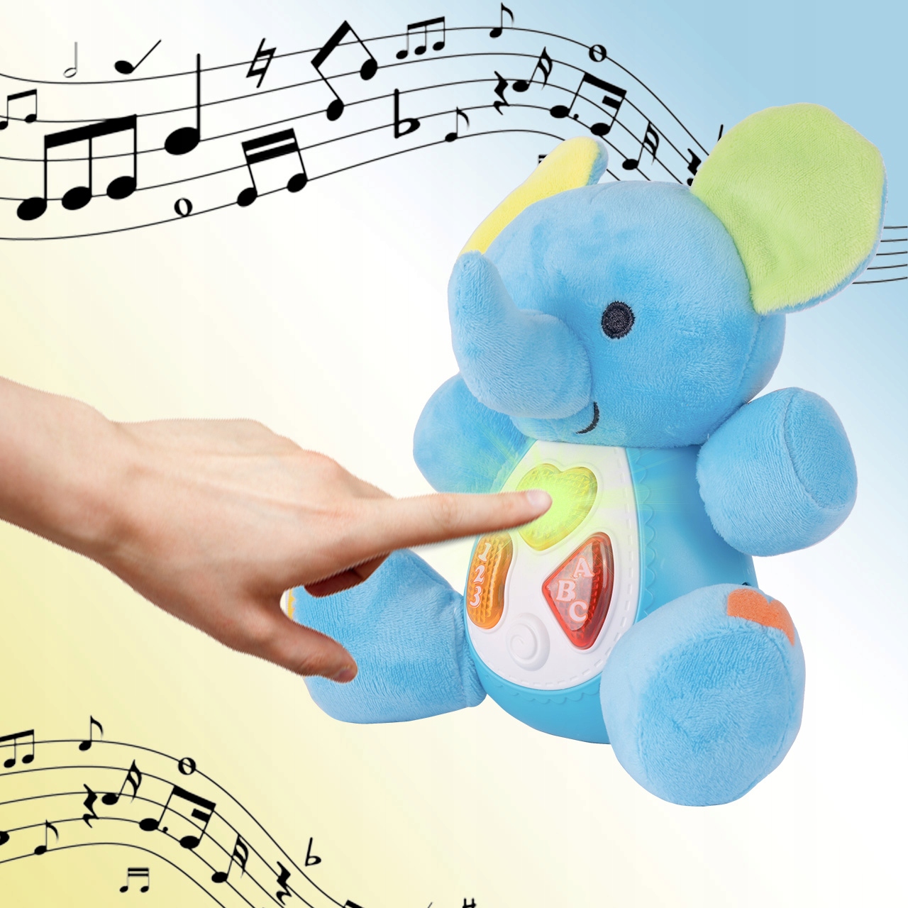 PLUSZOWY SŁONIK SŁOŃ PRZYTULANKA INTERAKTYWNA MIŁA MIĘCIUTKA DLA DZIECKA Wiek dziecka 3 lata +