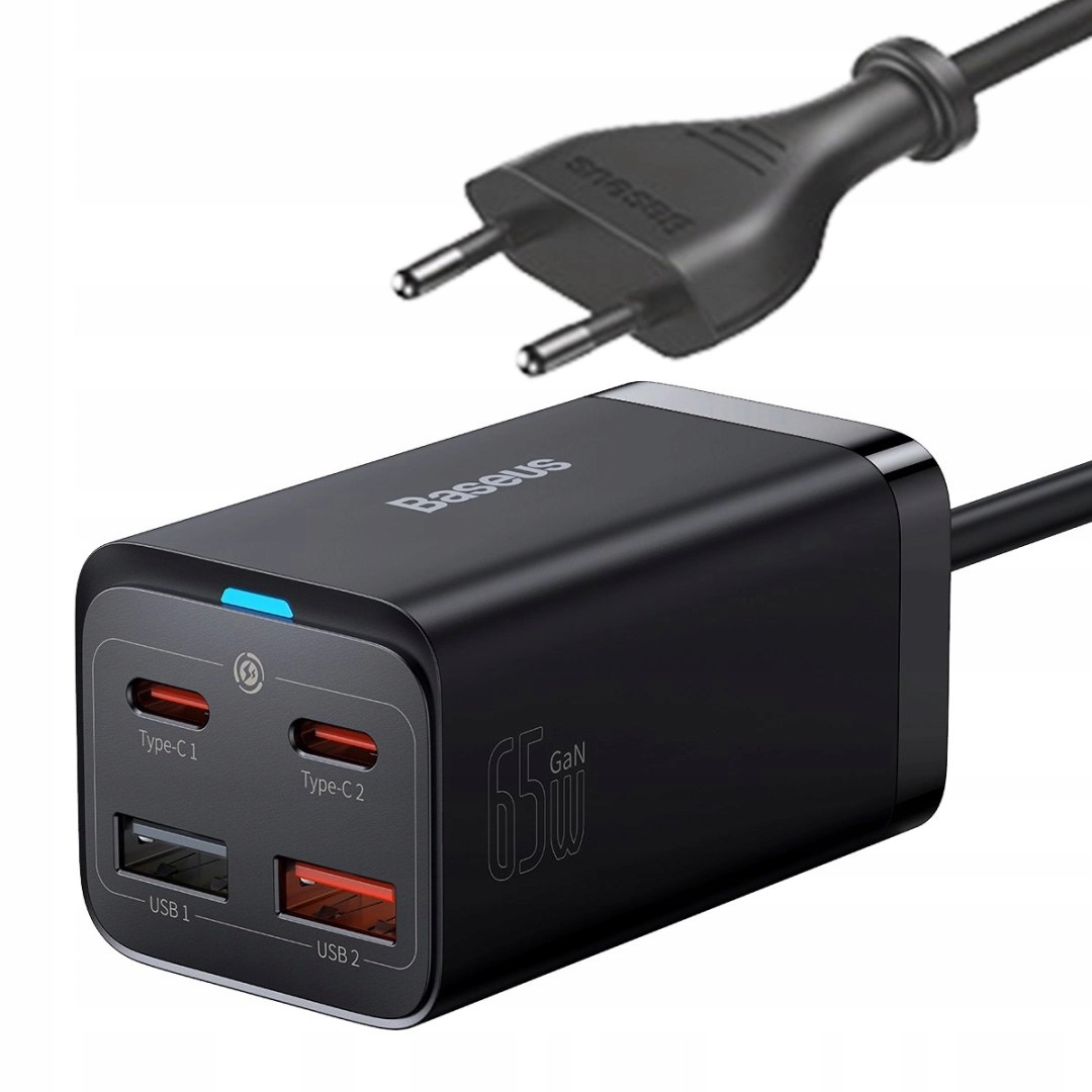 Baseus GaN3 Pro szybka ładowarka sieciowa GaN 2 x Usb Typ C 2 x Usb 65W P