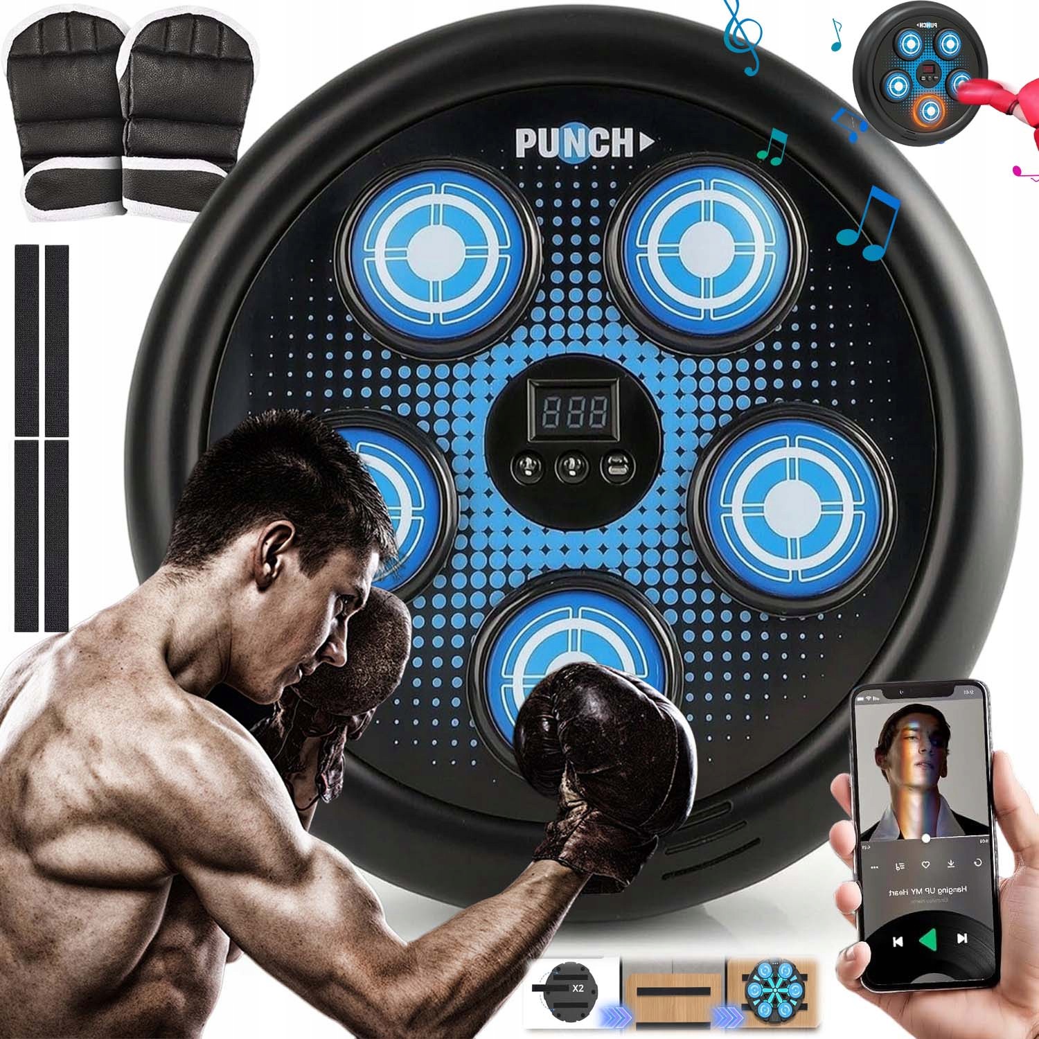 Nástěnný Inteligentní Bluetooth Hudební Box Pro Trénink Reakce