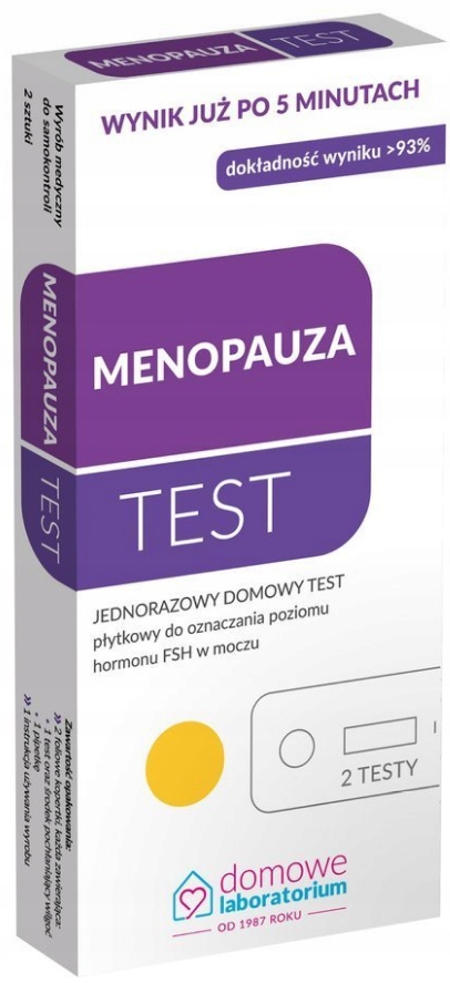 

Menopauza Test płytkowy 2 testy Hydrex