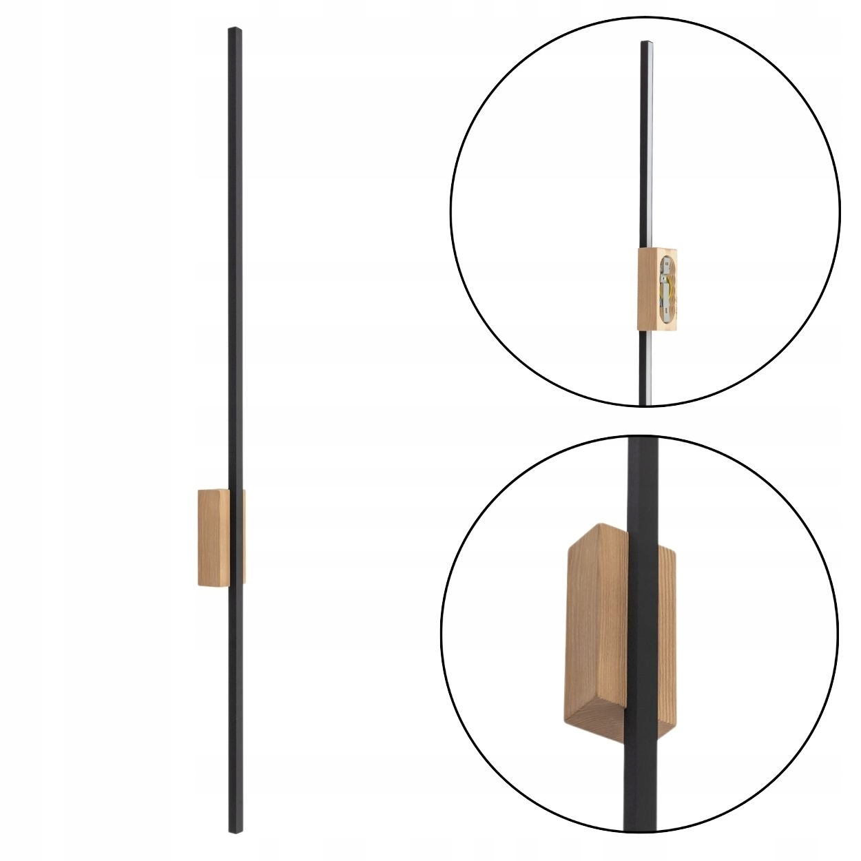 Led Nástenné Svietidlo Sosna vertikálna nástenná lampa moderná do obývacej izby spálne loft