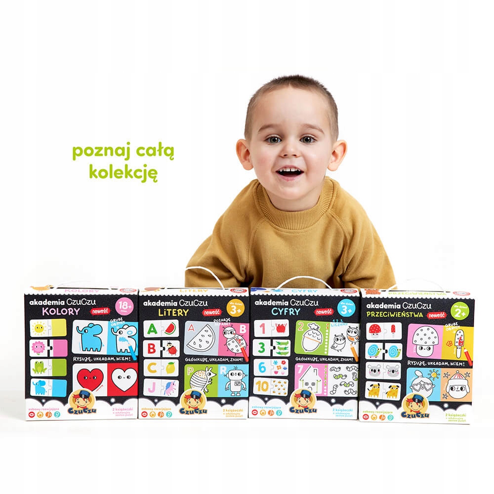 Czu Czu Przeciwieństwa UKŁADANKI dla dziecka Nośnik książka papierowa