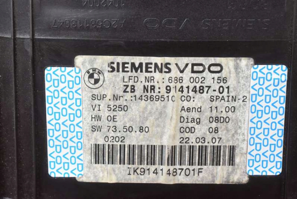 dials dials EU 9141487 BMW E90 E91 2.0 D 163 KM 04-10