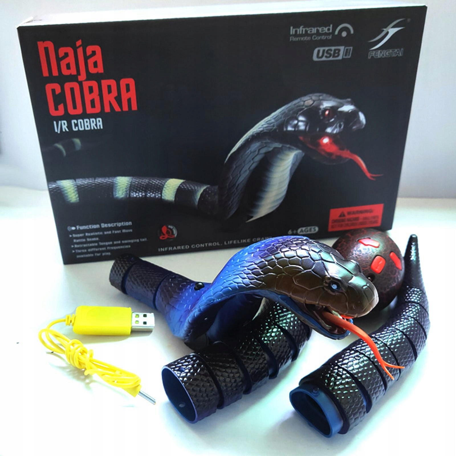 Realistic RC Snake Toy USB Rechargeable Snake Scary Trick Toy for Blue EAN (GTIN) 0791993697390