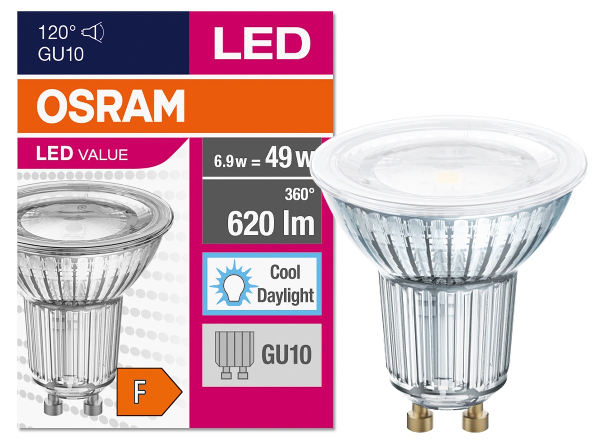 

Osram żarówka reflektor Led GU10 6.9W 6500K 120°