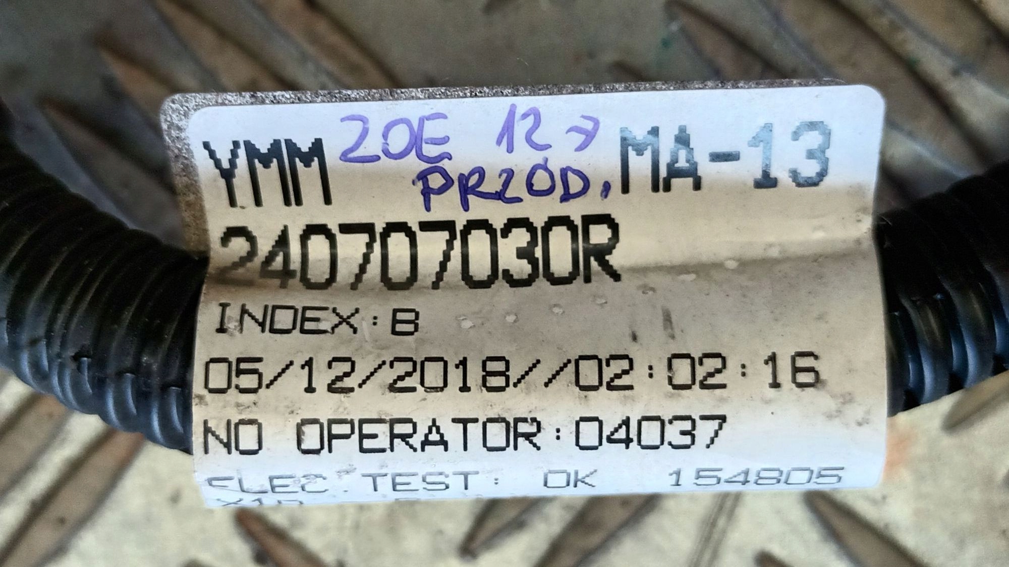Renault ZOE 2012-2019 cablaggio PDC Paraurti Anteriore 240707030R