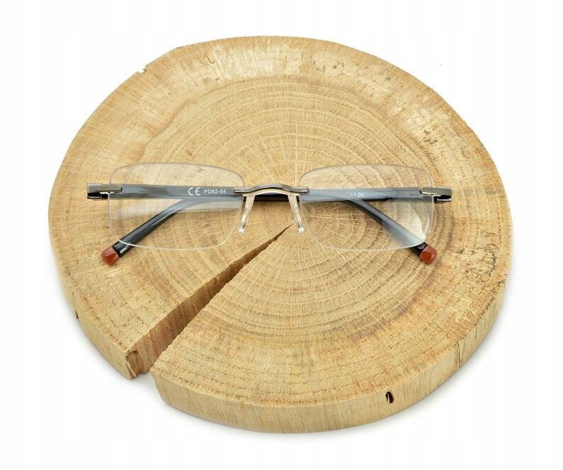 Bezramkowe okulary PLUSY do CZYTANIA Korekcyjne PATENTKI DAMSKIE MĘSKIE Wyrób medyczny nie