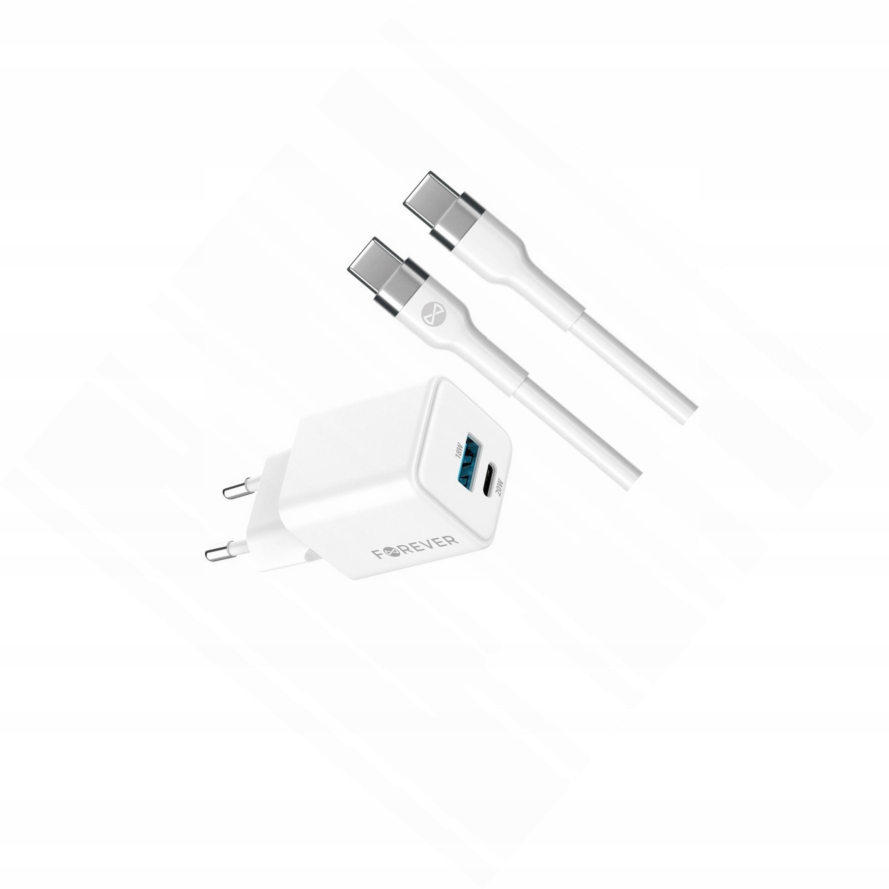Szybka ładowarka GaN 20W Usb i Usb-c z kablem do Samsung Galaxy A24 4G