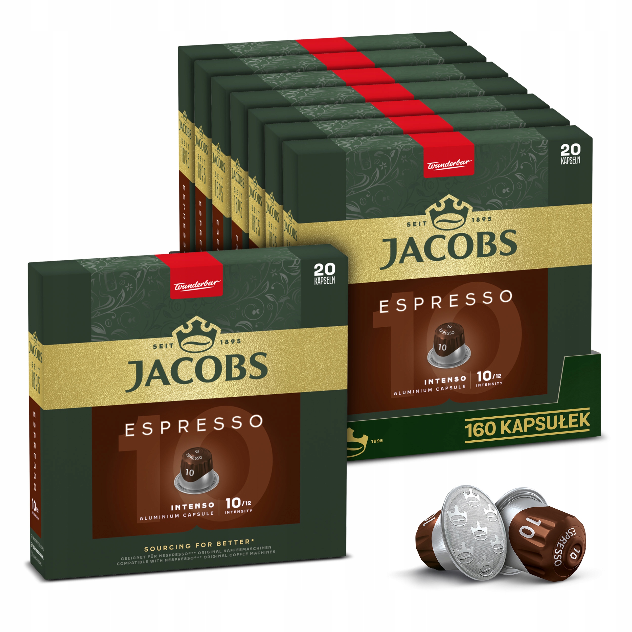 Kapsułki Jacobs Espresso 10 do Nespresso(r)* 7+1 Gratis! [160 kaw]