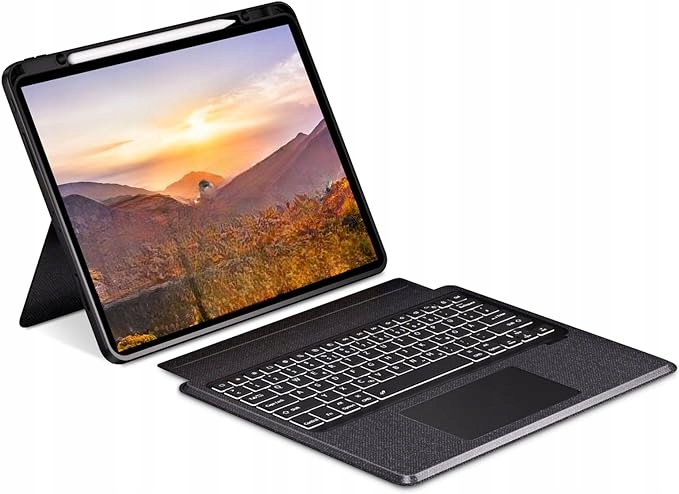 Pouzdro S Klávesnicí Qwertz, Náhrada Za Ipad Pro 12,9" Stojan 130° Doohoeek