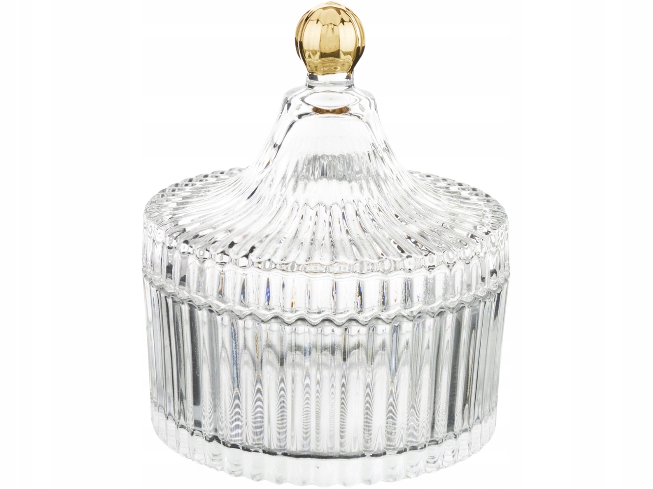 Szklany Pojemnik na WACIKI PŁATKI KOSMETYCZNE 12,5 x 10,5 cm Transparentny EAN (GTIN) 5902663443376