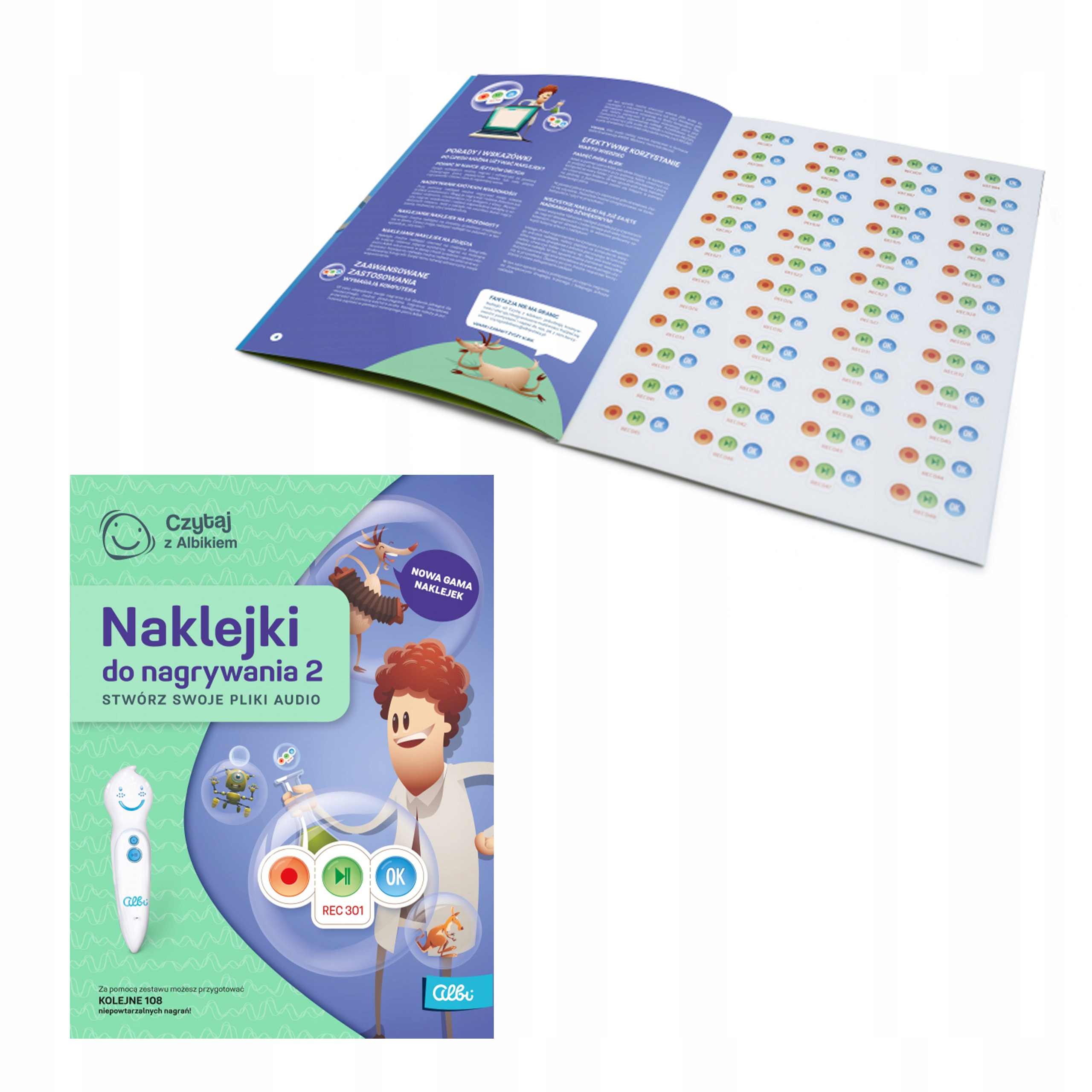 

Czytaj z Albikiem Naklejki do nagrywania 2