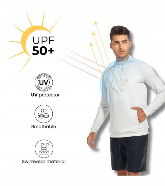 Męska bluza Relleciga UPF50 szara XL