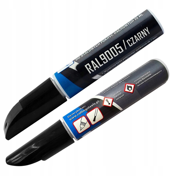 MARKER ZAPRAWKOWY CZARNY DO STALOWYCH POKRYĆ SZYBKOSCHNĄCY RAL 9005 Marka inna