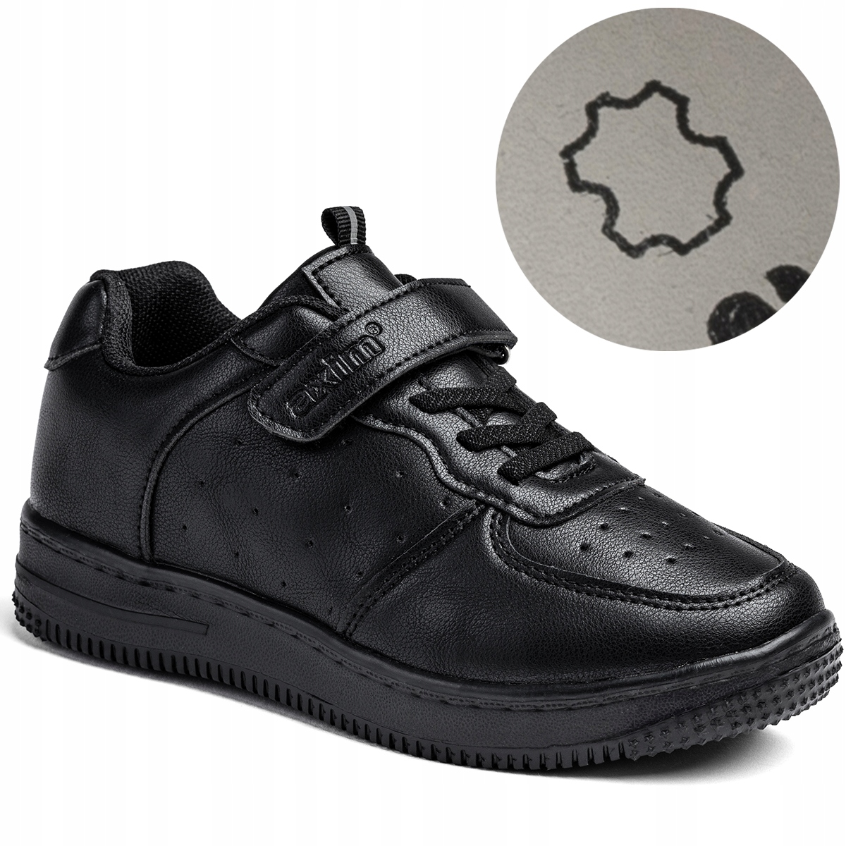 Buty sportowe czarne Modne sneakersy Lekkie w.SKÓRA Axim 37