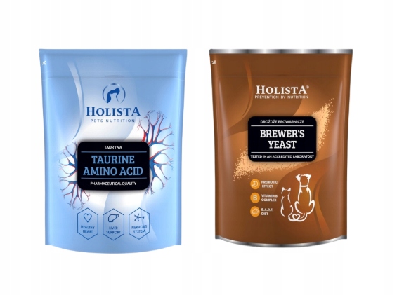 Levně Holista Taurin 500 g Holista pivovarské kvasnice 800 g Set