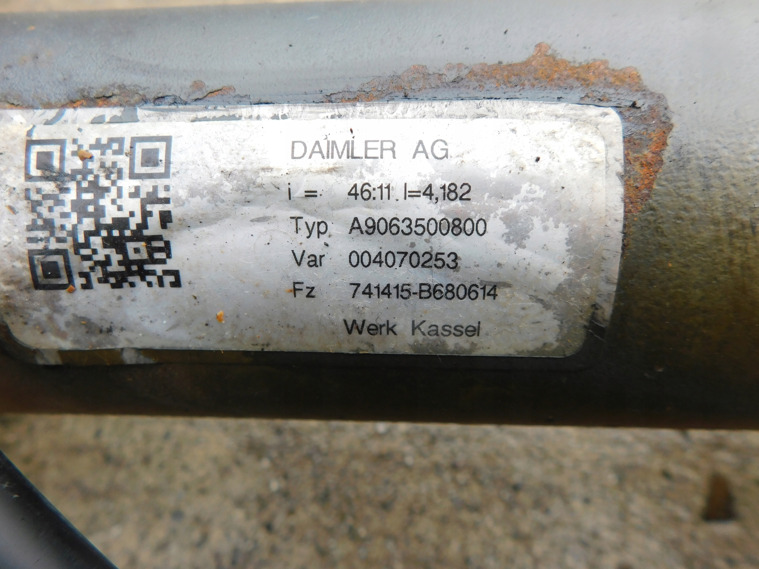 differenziale posteriore DIFFERENZIALE 46:11 Sprinter 906 Crafter OEM cichy ty A9063500800