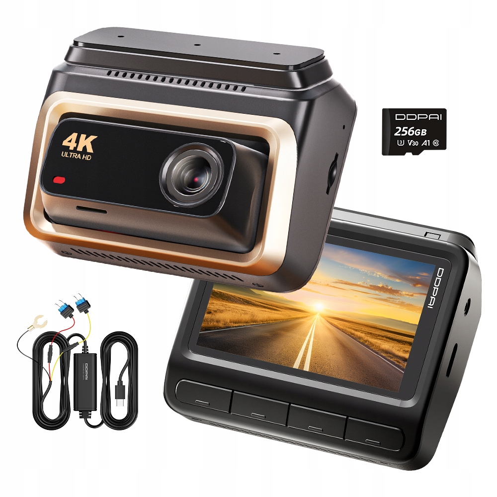 Kamera Automobilová Ddpai Videorekordér Z60 Pro 4K Hdr 256GB Hardwire Kit