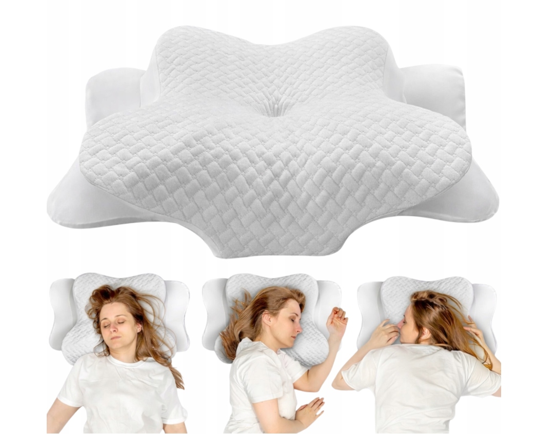 Poduszka Ortopedyczna Glückstoff do Spania Pianka Memory Motyl na Ból Szyi