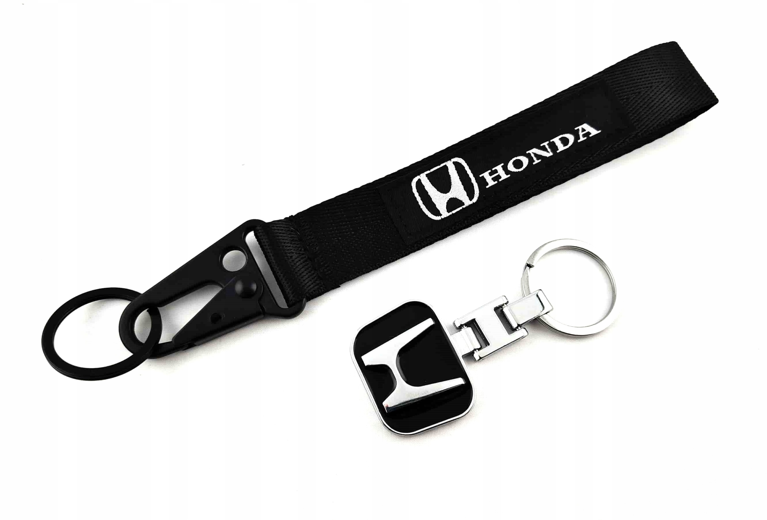 Honda Zestaw Brelok Breloczek Czarny Metalowy Do Kluczy Smycz 20 CM