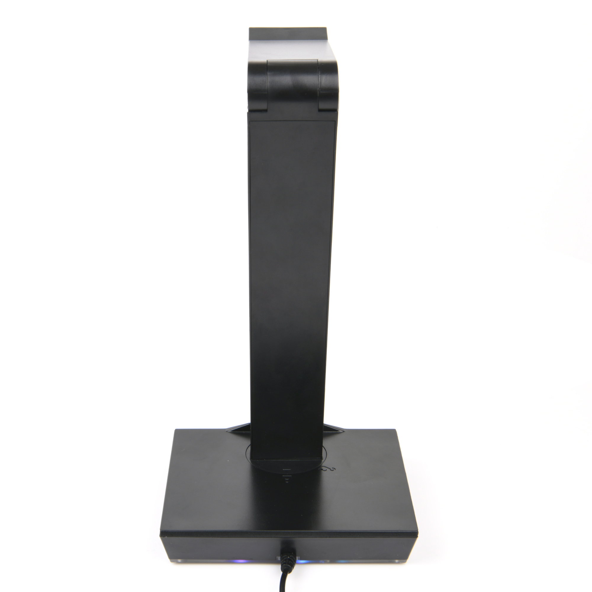 Stojak na słuchawki RGB podświetlenie LED 4xUSB Kolor dominujący czarny